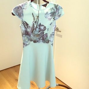 Ted Baker size 0 blue floral dress